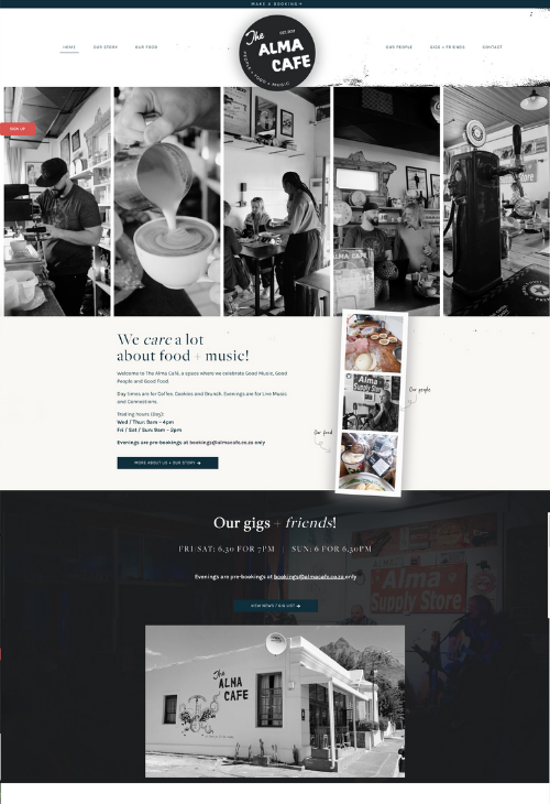 Alma Cafe Web Design-
