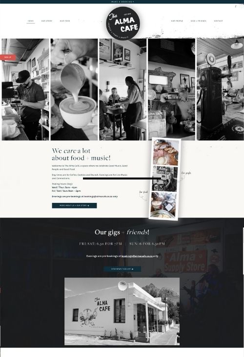 Alma Cafe Web Design