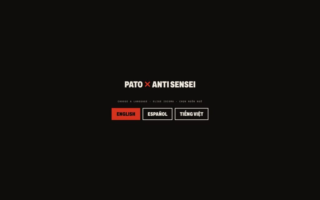 Pato ✕ Anti Sensei website screenshot 2